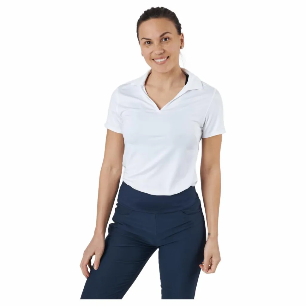 Puma Golf W Cloudspun Coast Polo Bright White* Golf|T-Shirts