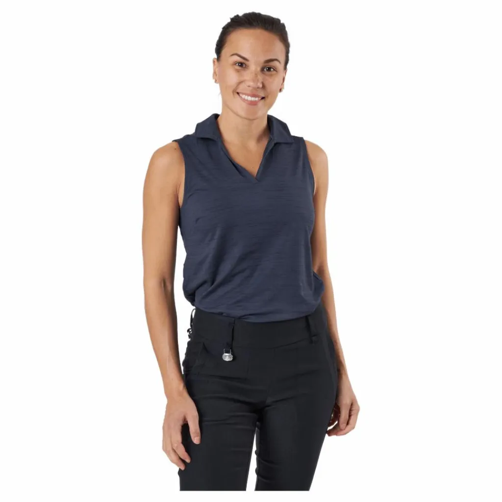 Puma Golf W Cloudspun Coast Sl Polo Navy Blazer Heather* Golf|T-Shirts