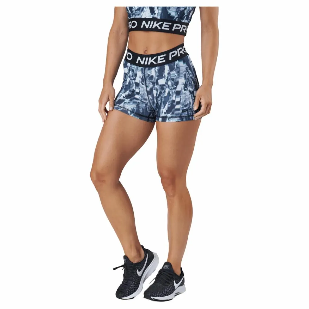 Nike W Np Df Mr 3in Short Aop Black/black* Träning|Tights