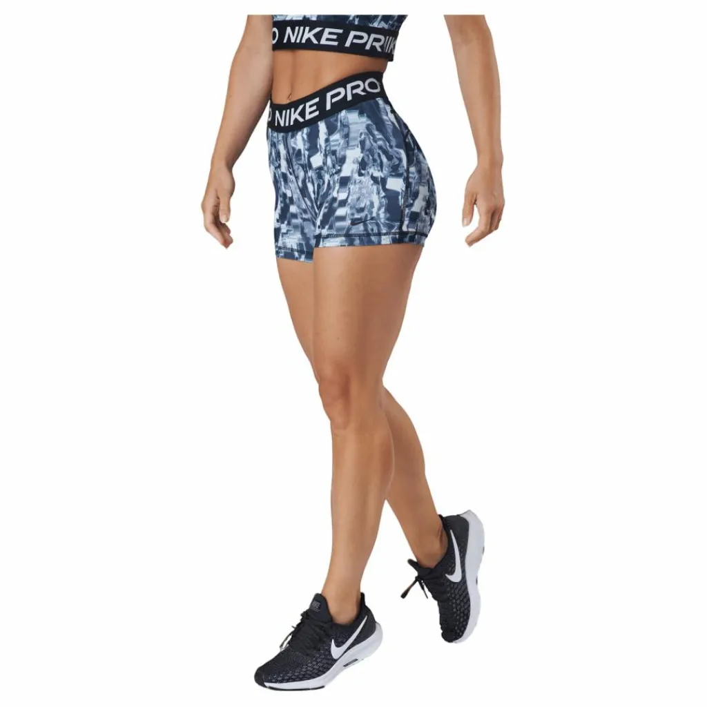 Nike W Np Df Mr 3in Short Aop Black/black* Träning|Tights