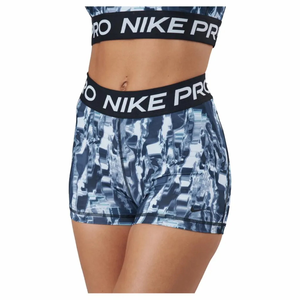 Nike W Np Df Mr 3in Short Aop Black/black* Träning|Tights