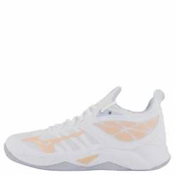 Mizuno Wave Dimension W White/peach Parfait/halogen Bl* Inomhussporter|Träningsskor