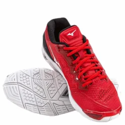 Mizuno Wave Stealth V White/Red* Inomhussporter