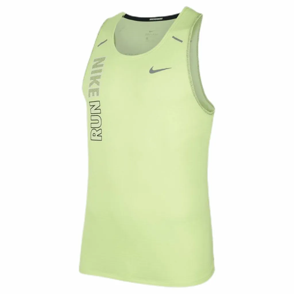 Nike Wild Run Rise 365 Tank Green/Yellow* Linnen|Löpning