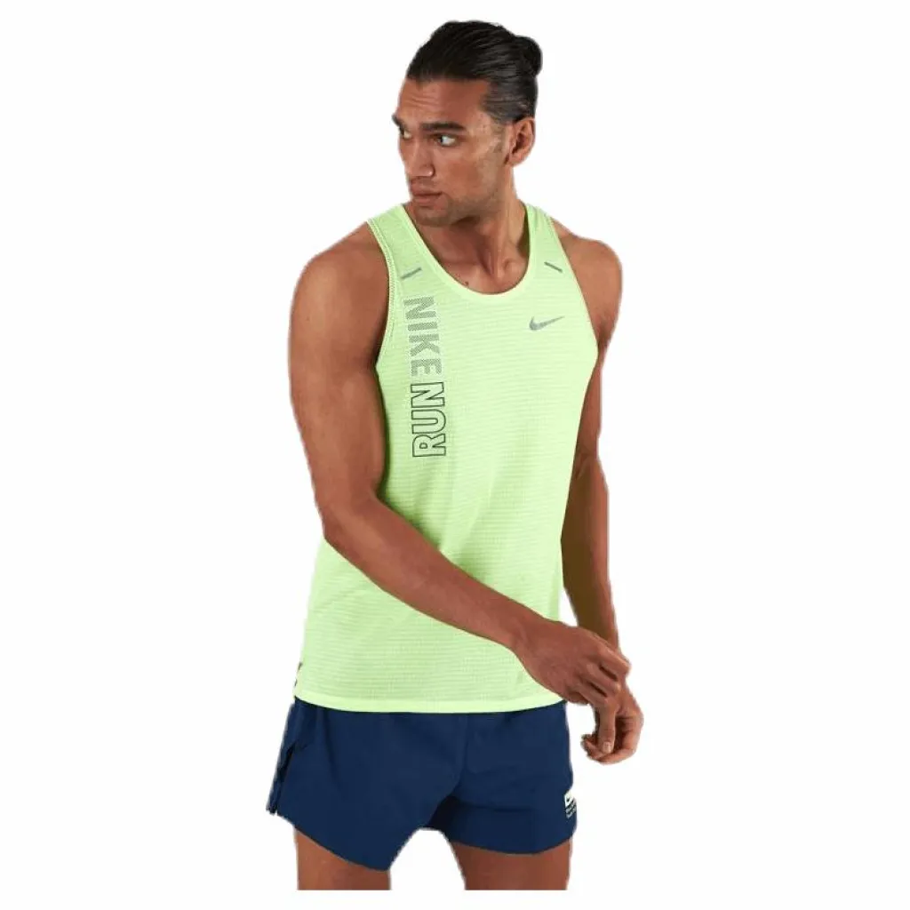 Nike Wild Run Rise 365 Tank Green/Yellow* Linnen|Löpning