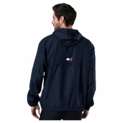 Tommy Hilfiger Sport Windbreaker Logo Blue* Jackor|Träning