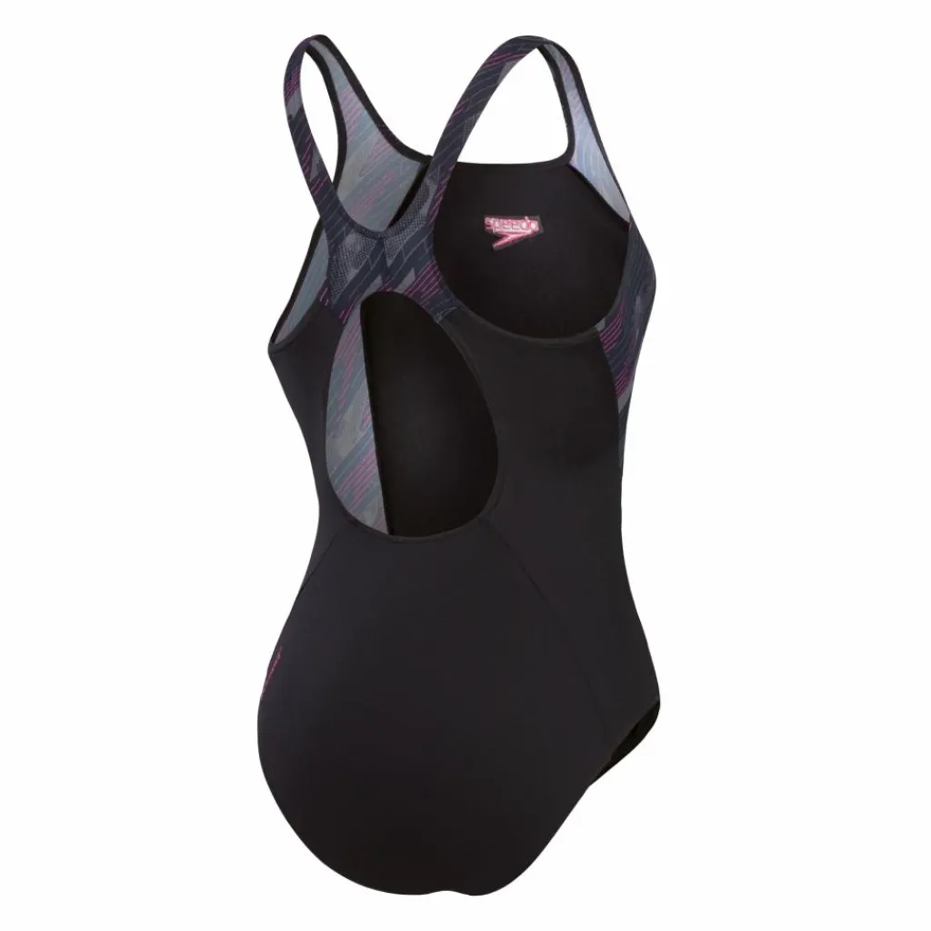 Speedo Womens Hyperboom Splice Muscle Black/pink* Simning|Badkläder
