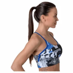 Reebok Wor Myt Aop Bra Blue/Black* Sport-Bh:Ar|Träning