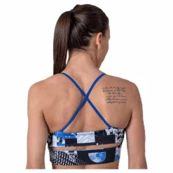 Reebok Wor Myt Aop Bra Blue/Black* Sport-Bh:Ar|Träning