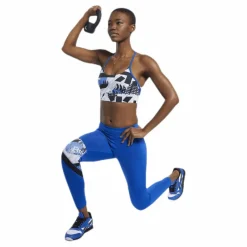 Reebok Wor Myt Aop Bra Blue/Black* Sport-Bh:Ar|Träning