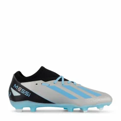 adidas X Crazyfast Messi.3 Firm Ground Boots Silver Metallic / Bliss Blue / Core Black* Fotboll|Fotbollsskor
