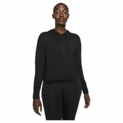 Nike Yoga Jersey Crop Hoodie Black* Yoga|Tröjor